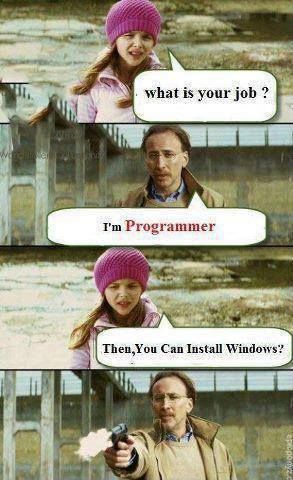 developer install Windows meme